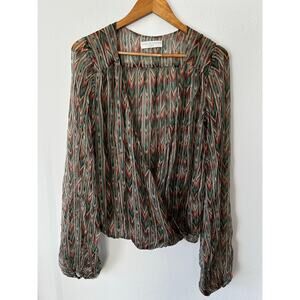 Caroline Constas Silk Printed Blouse Chiffon size M